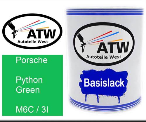 Porsche, Python Green, M6C / 3I: 1L Lackdose, von ATW Autoteile West.